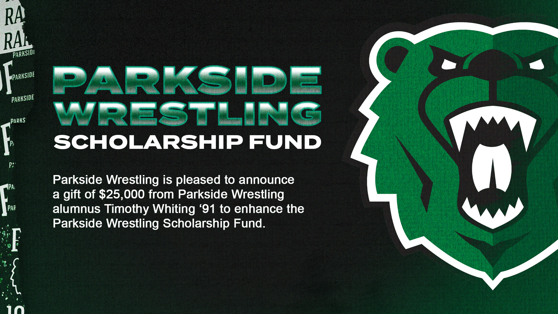Parkside Wrestling Scholarship fund graphic