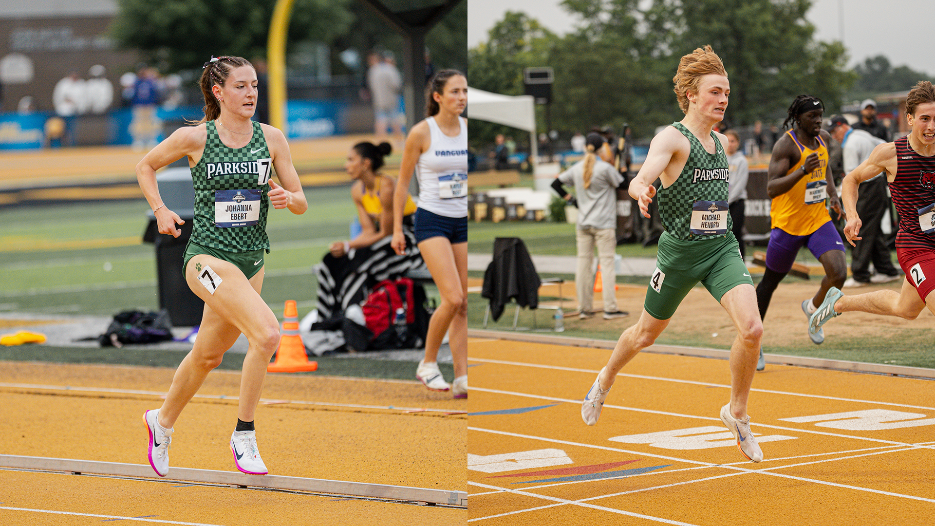 Ebert and Hendrix Crossing the finish line at the NCAA Championships