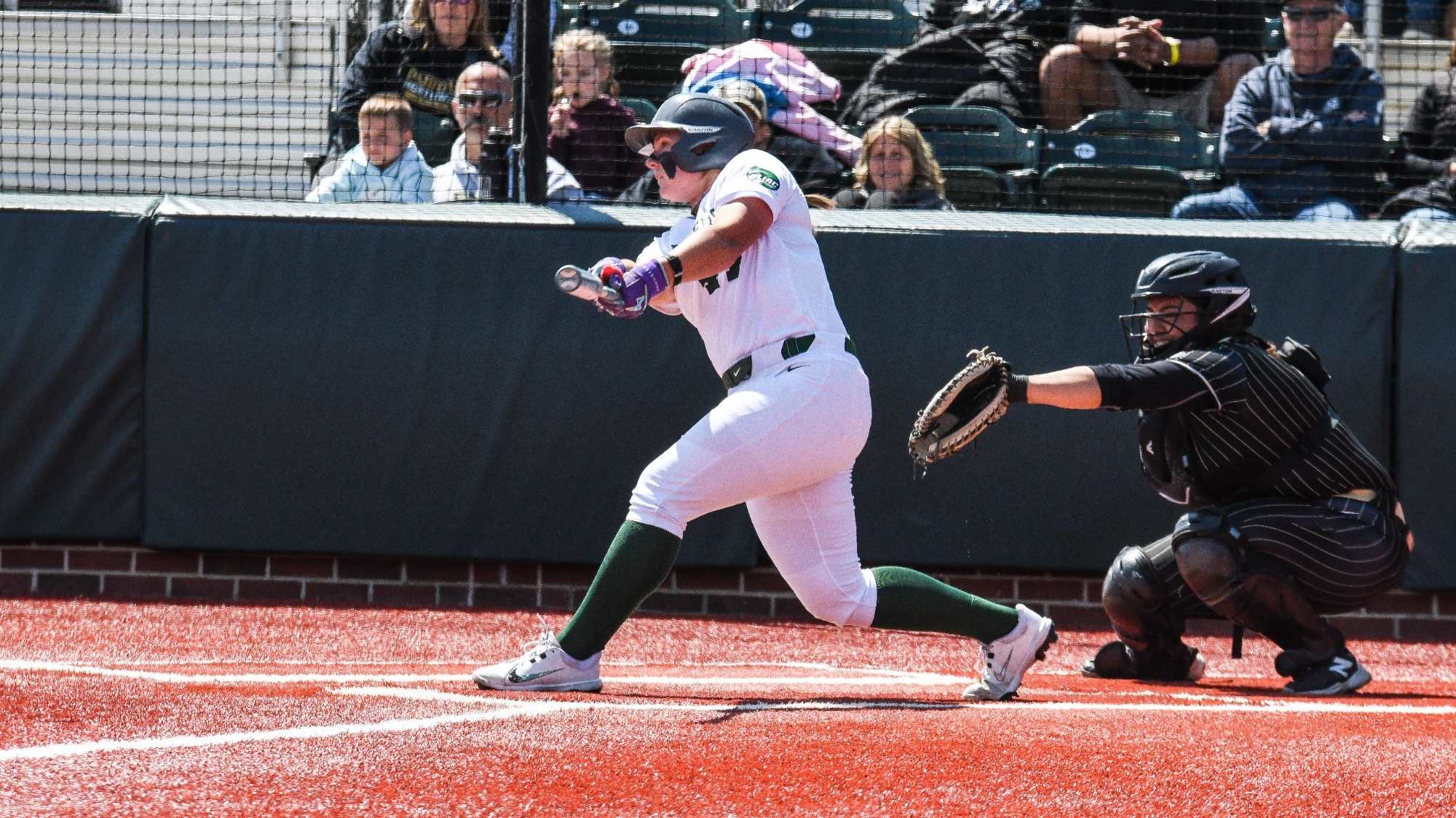 Mia Johnson hitting