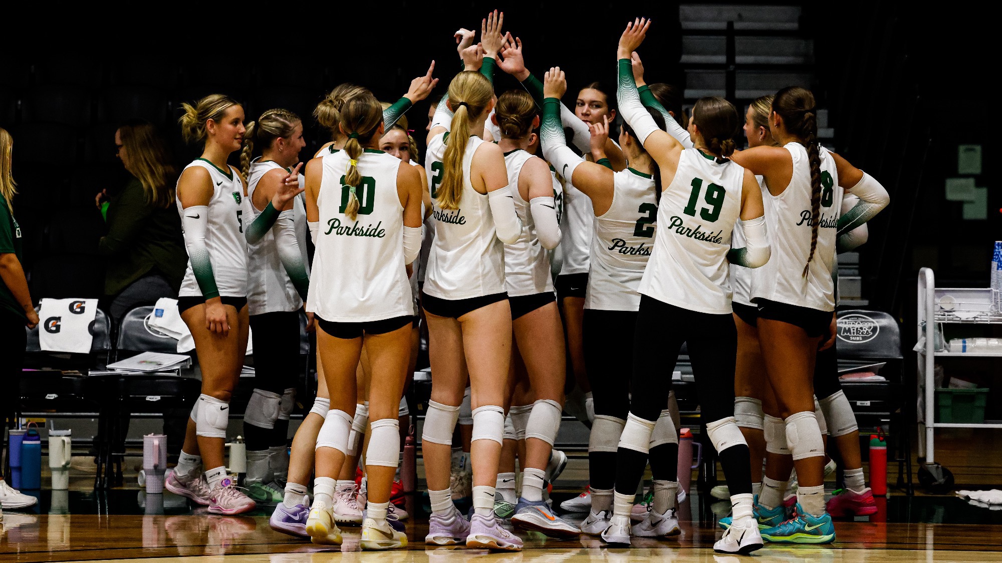 Volleyball Team Huddle