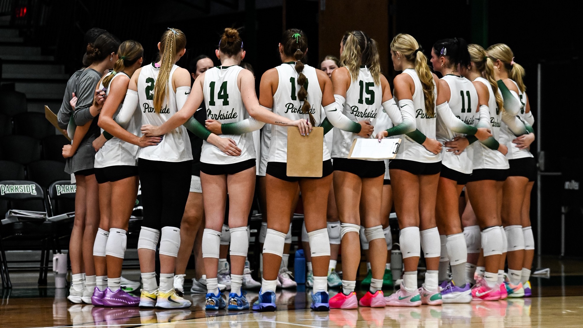 Volleyball Team Huddle