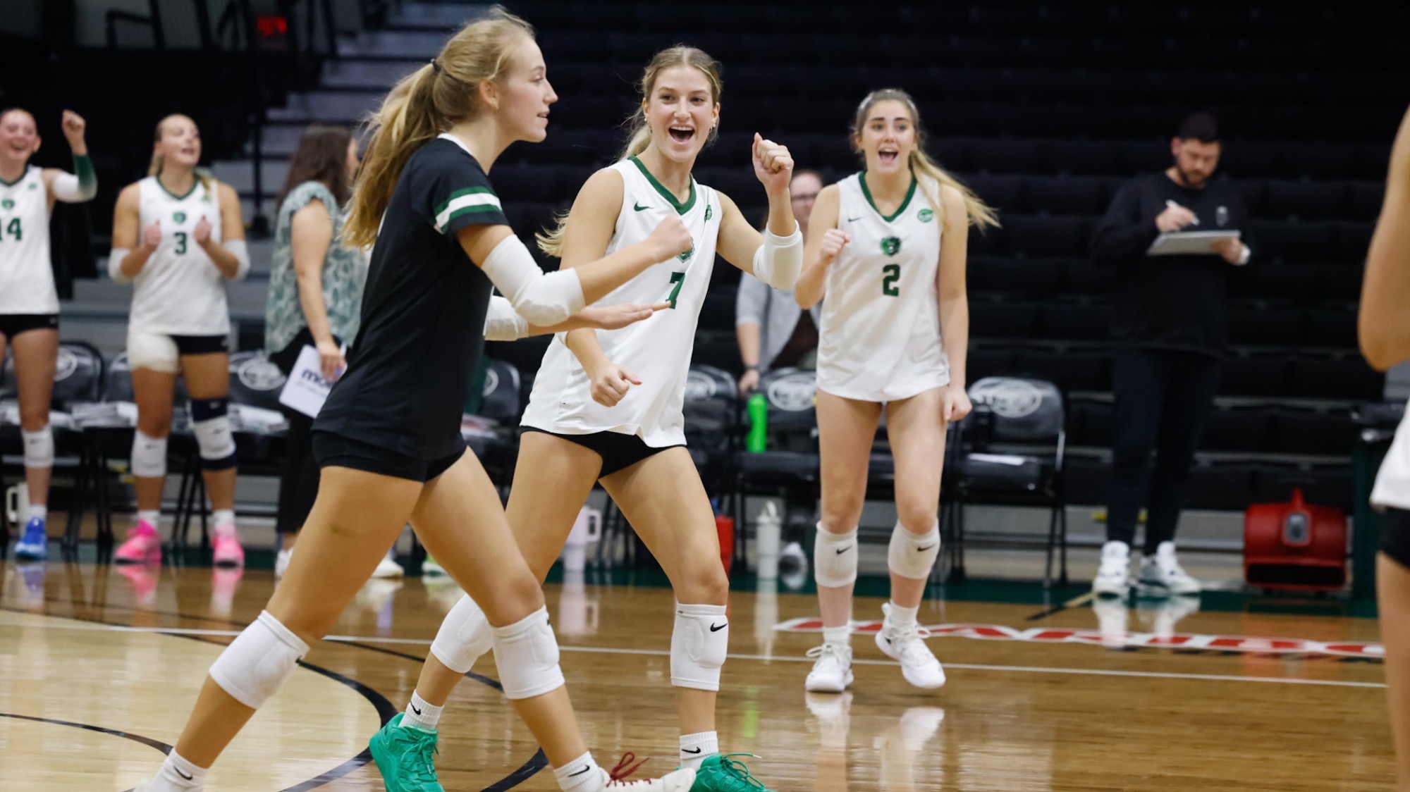 Peters celebrating