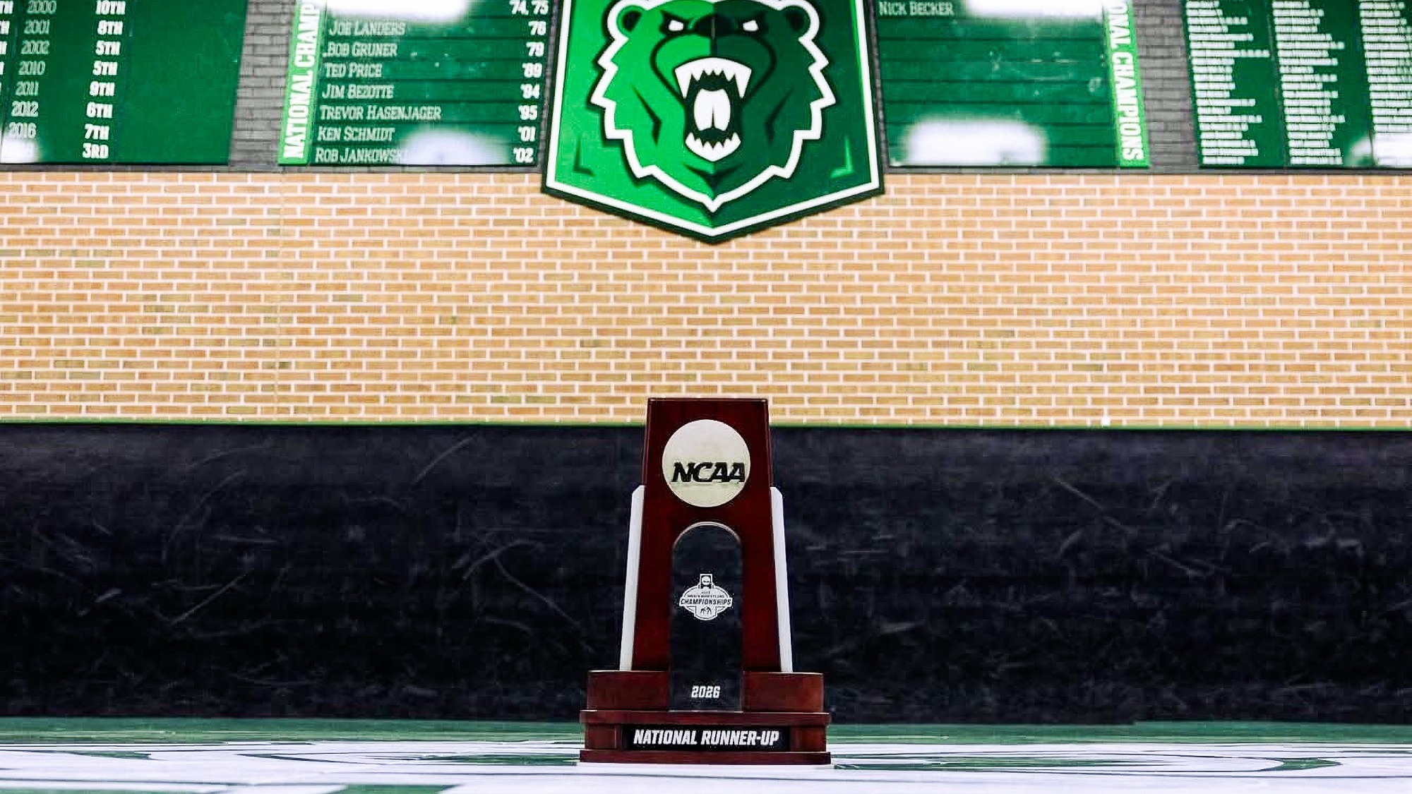 Wrestling National Runner up trophy