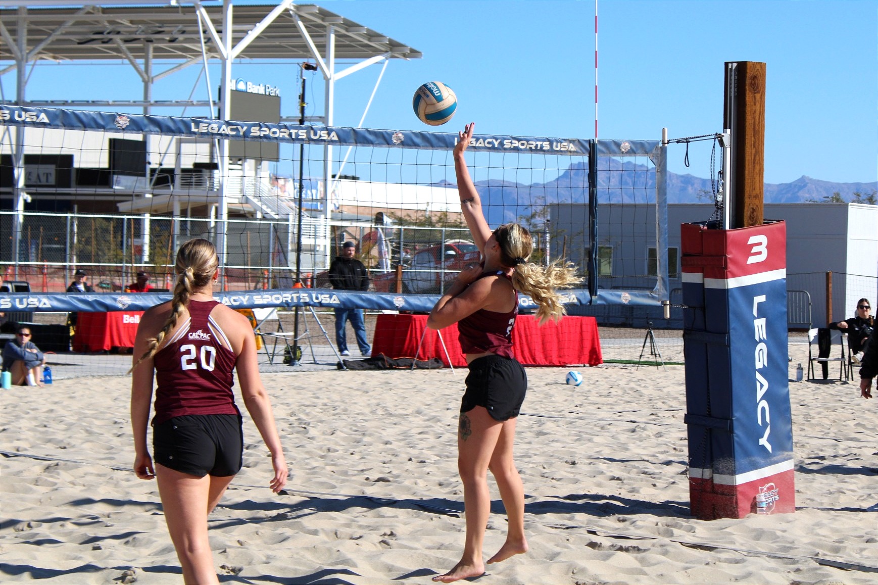 Beach Volleyball Split Pair of Matches at Home Park University (AZ)