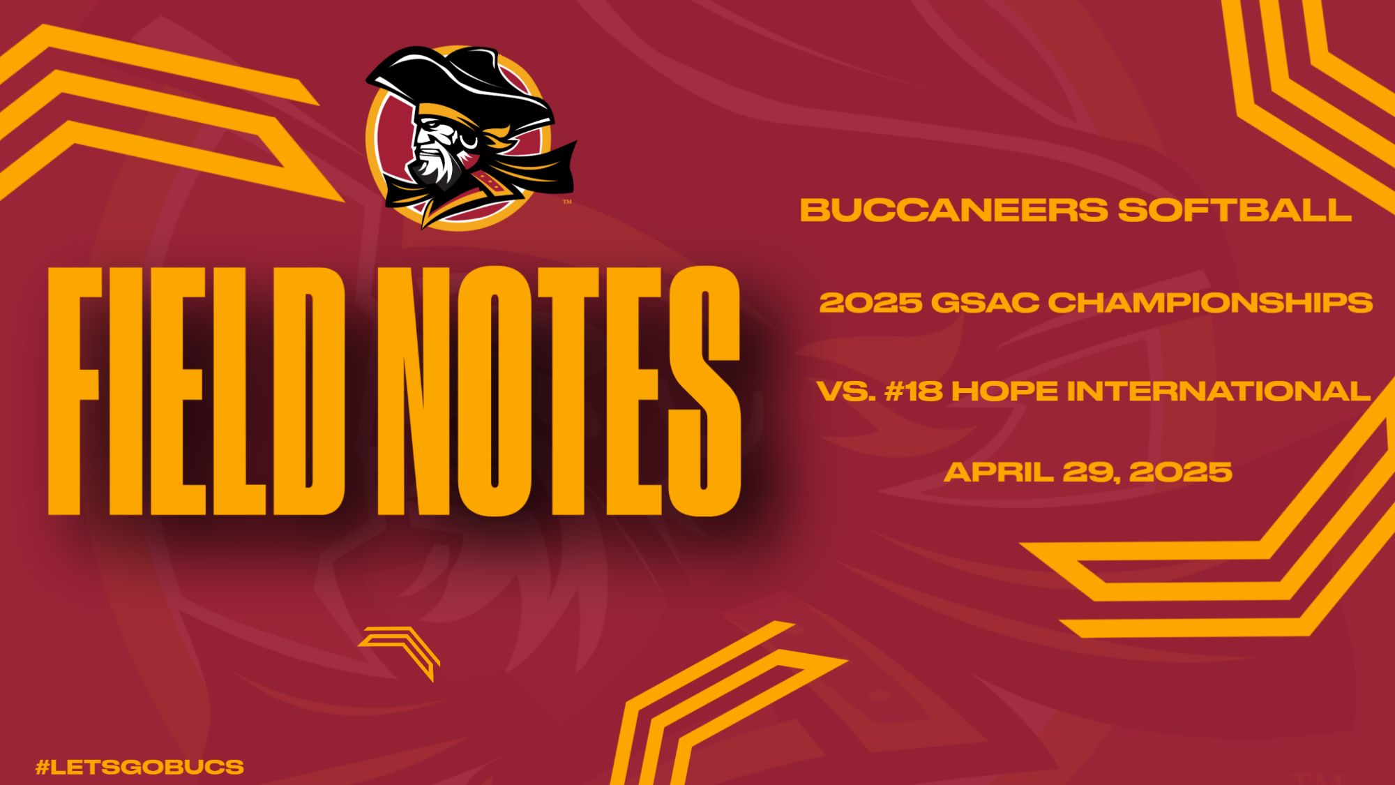 2025 Softball GSAC Championship Notes Banner
