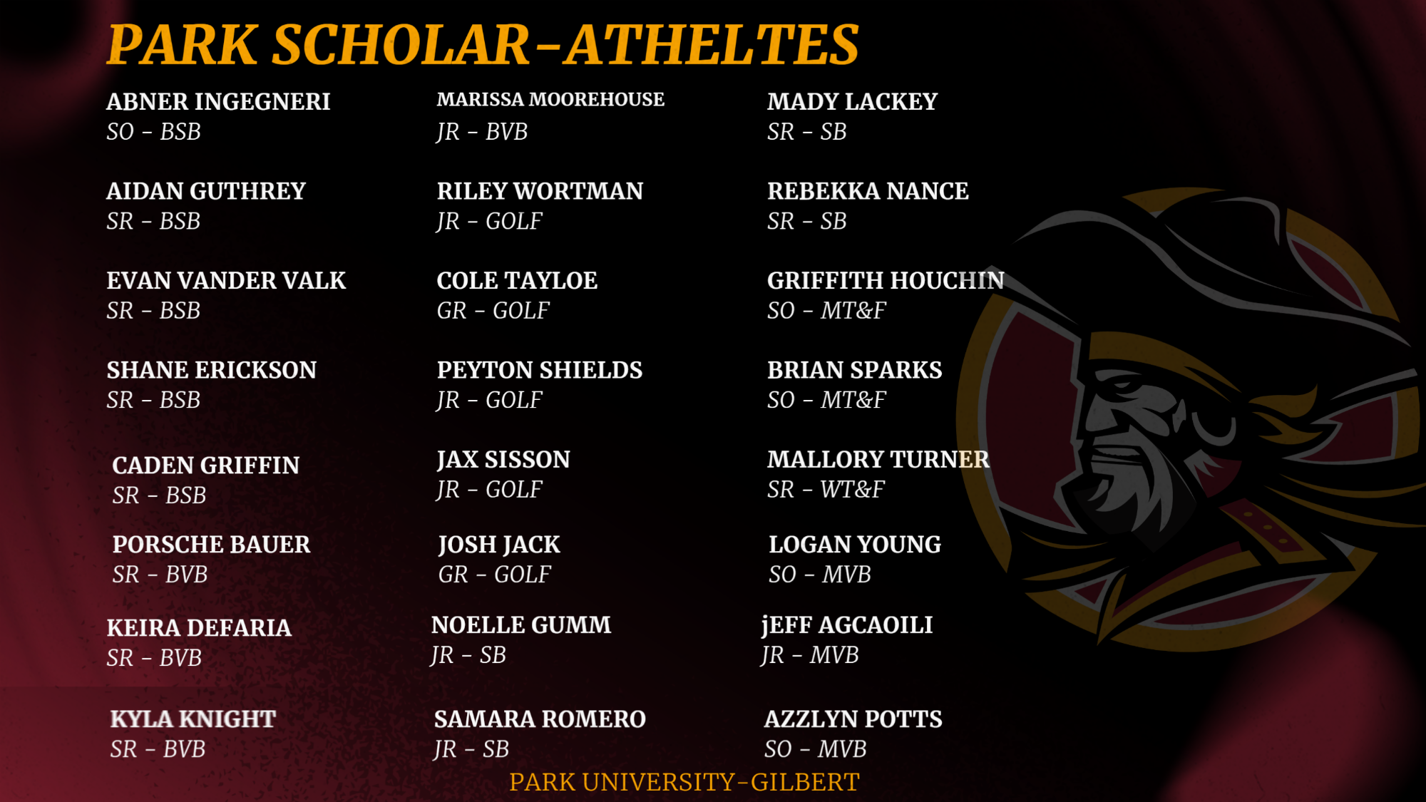 Spring Sports Scholar Athlete Banner