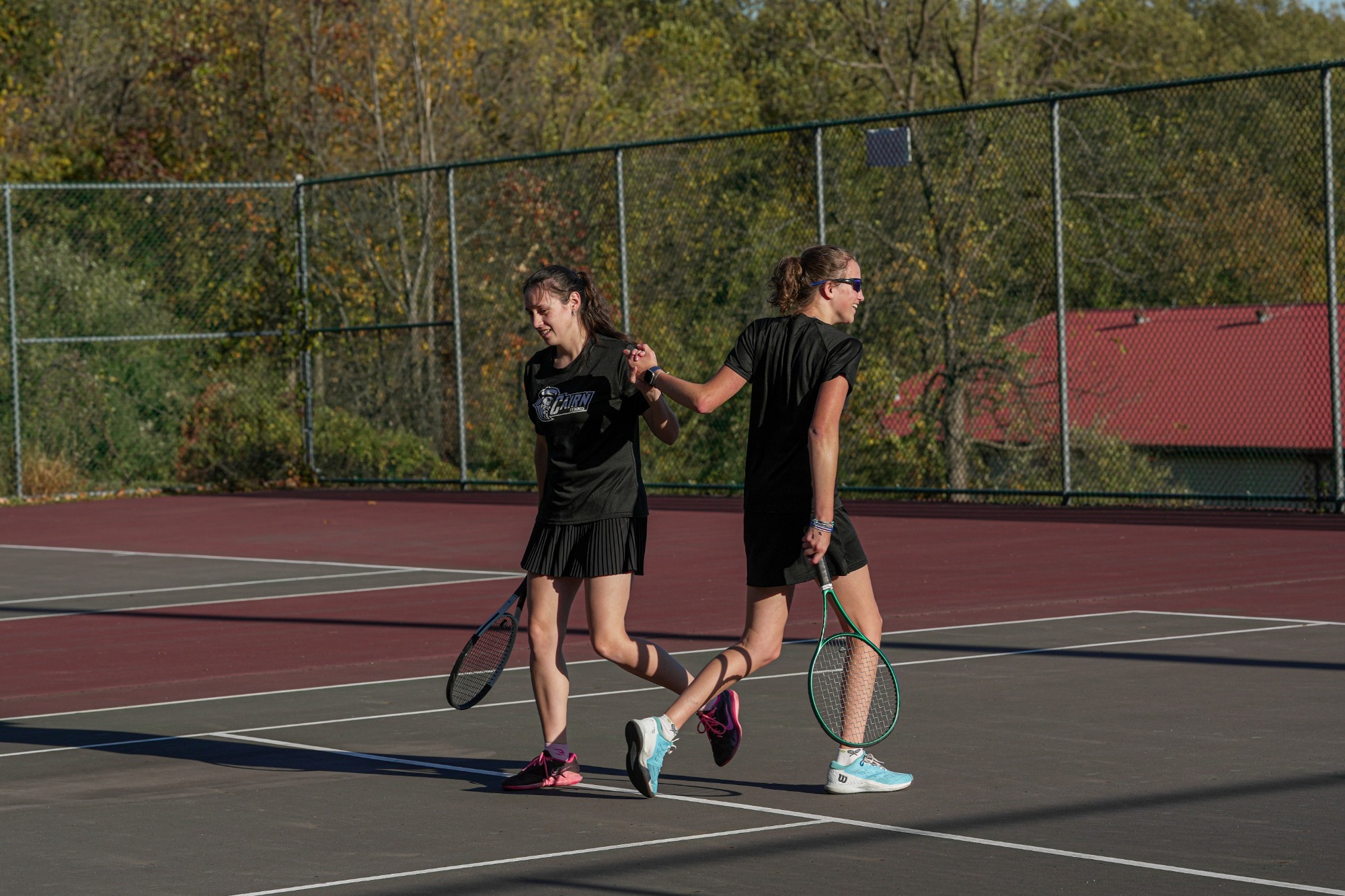 Ipri and Griffith celebrate a point