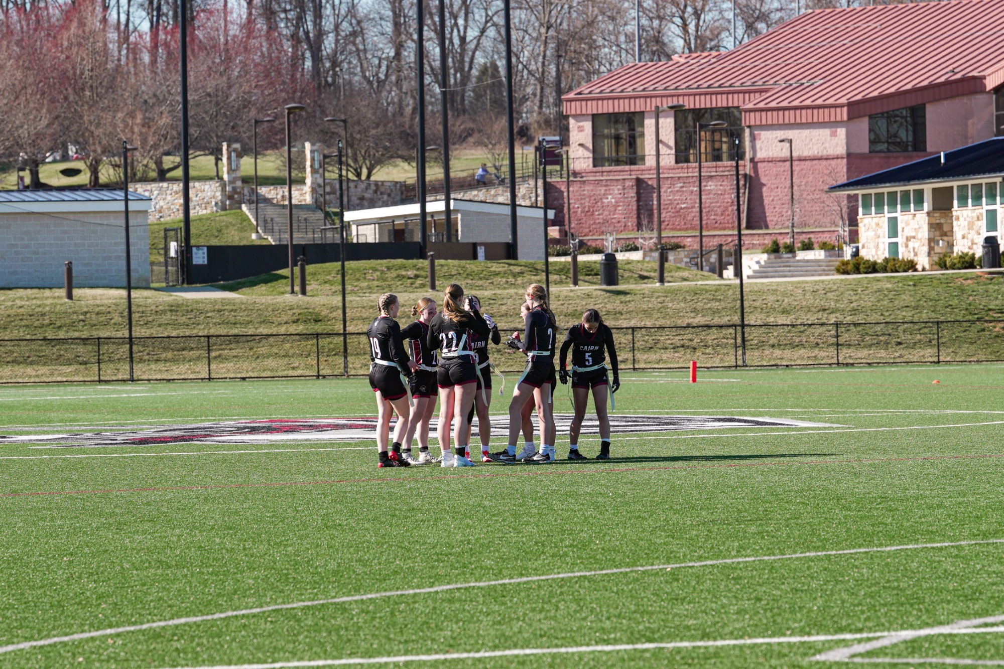 Team huddles up