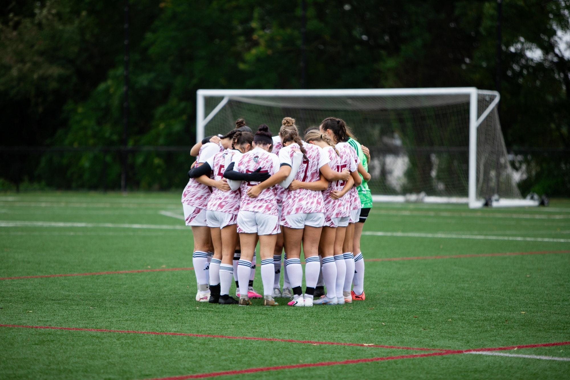 Highlander Women's Soccer Huddles up