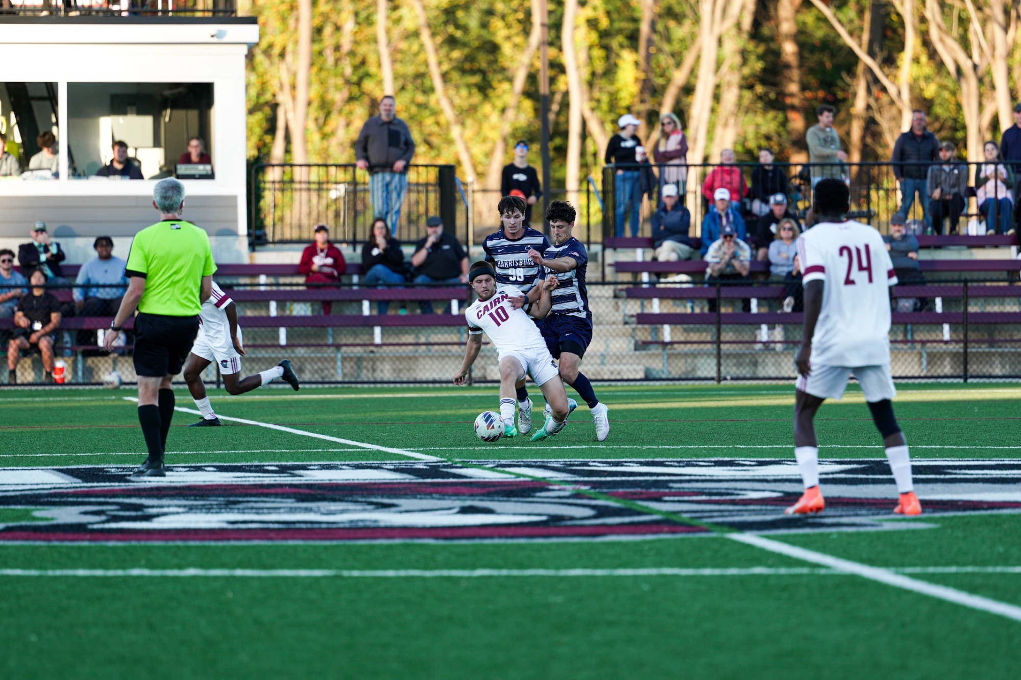 Soccer Player fights for position