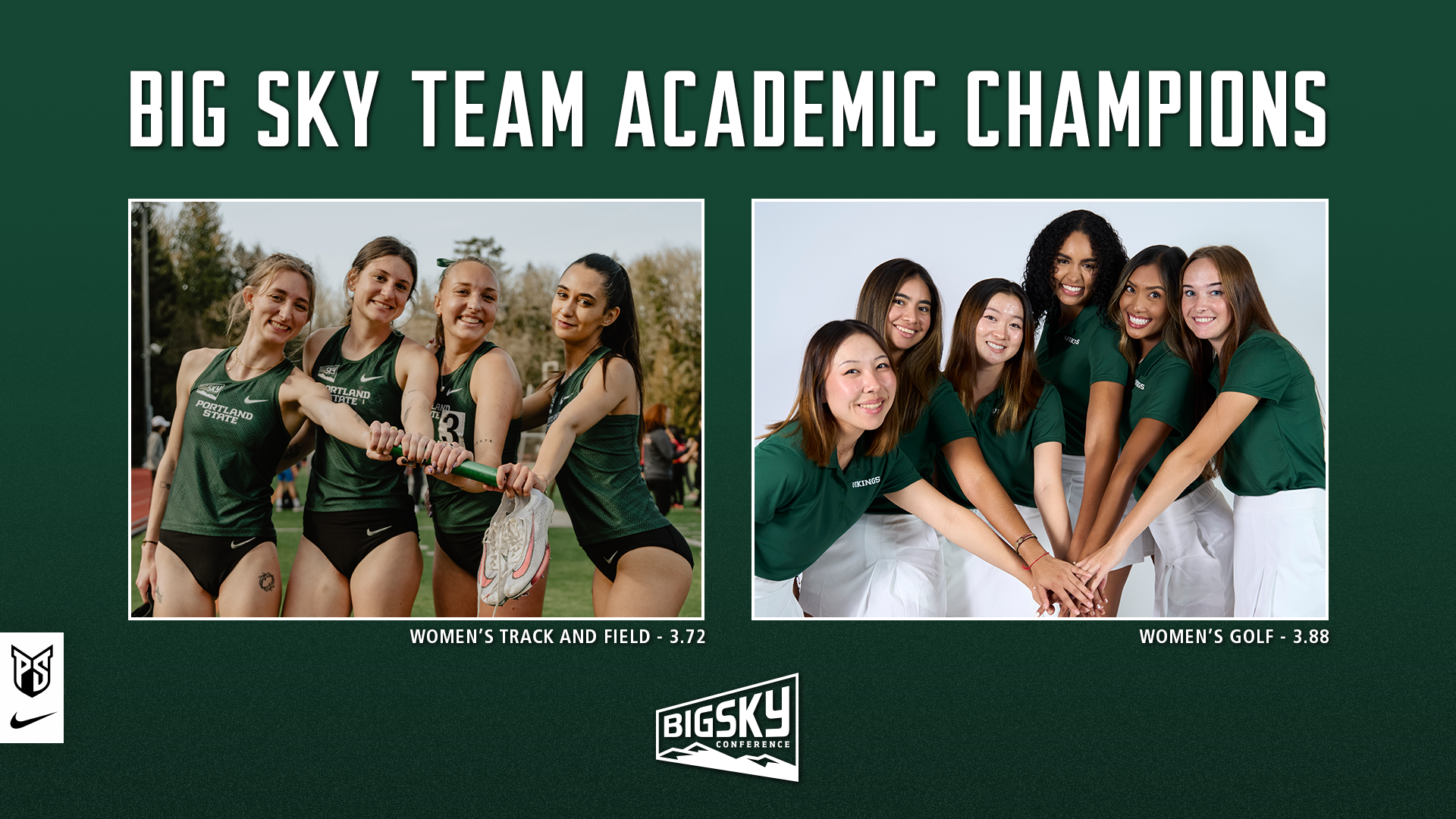 Big Sky Team Academic Champions, Women's Track and Field and Women's Golf
