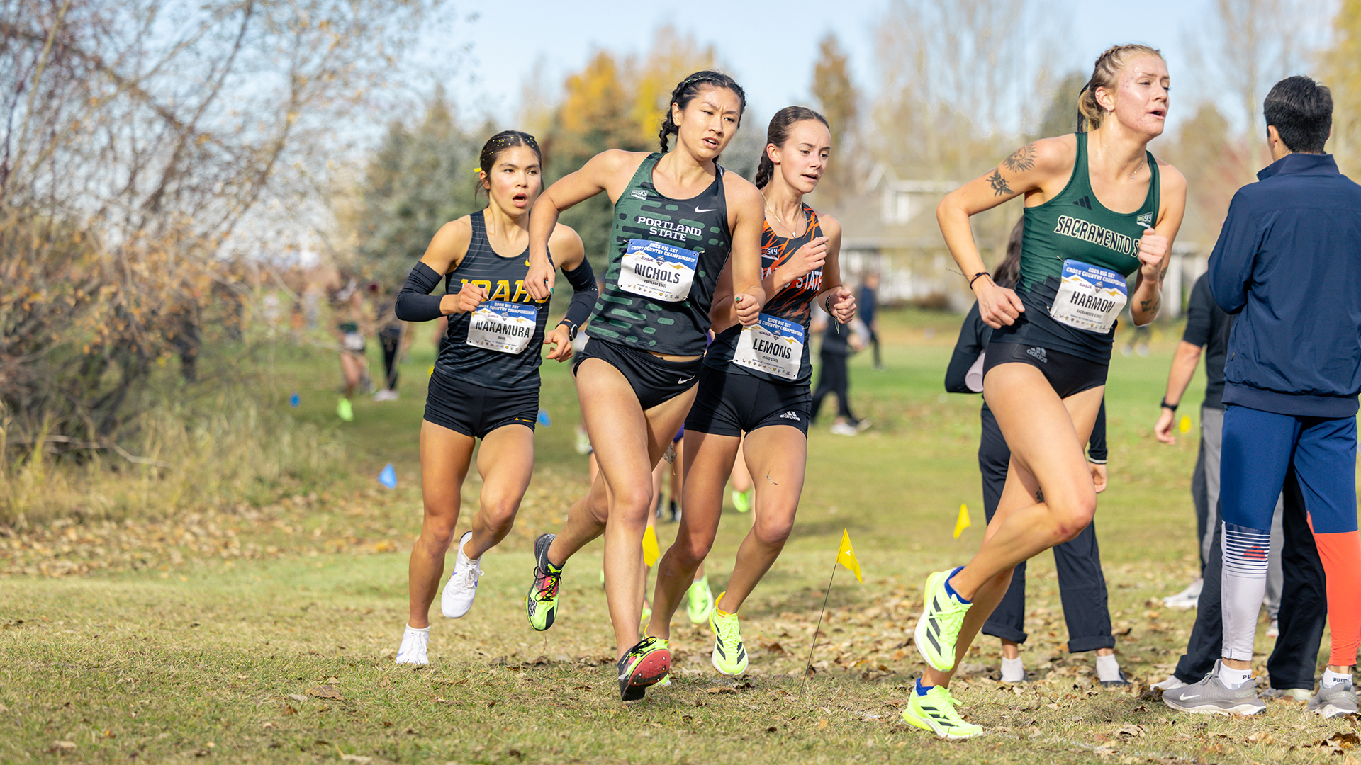 Portland State cross country runner Taylor Nichols races at the Big Sky Championships.