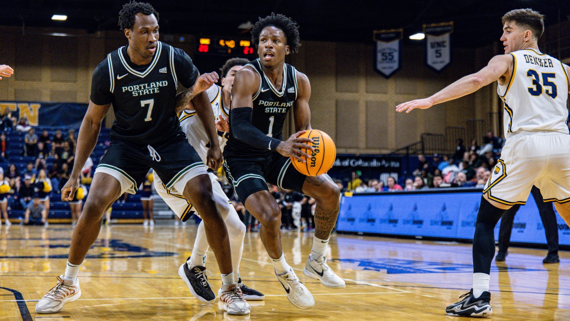 Kelcy Phipps drives to the basket against Northern Colorado
