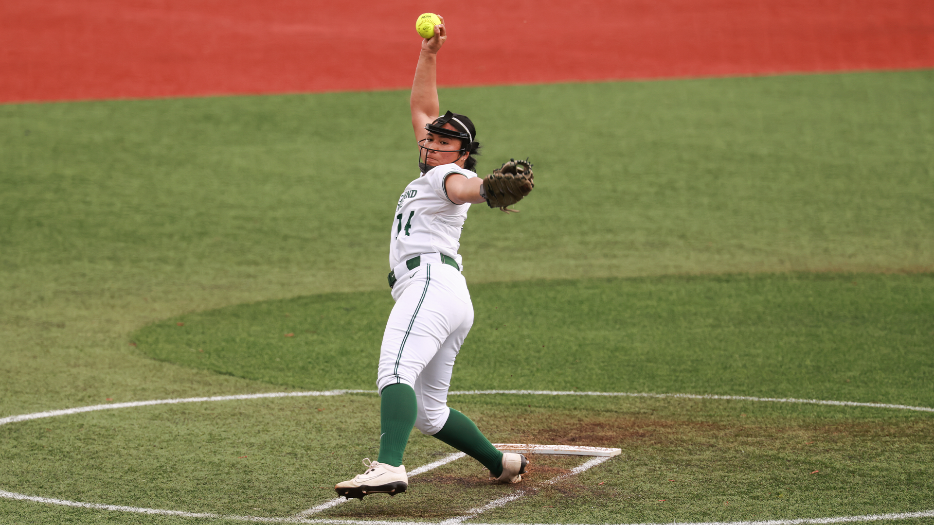 Sherreigh Nakoa-Chung pitching against North Dakota in home opener 