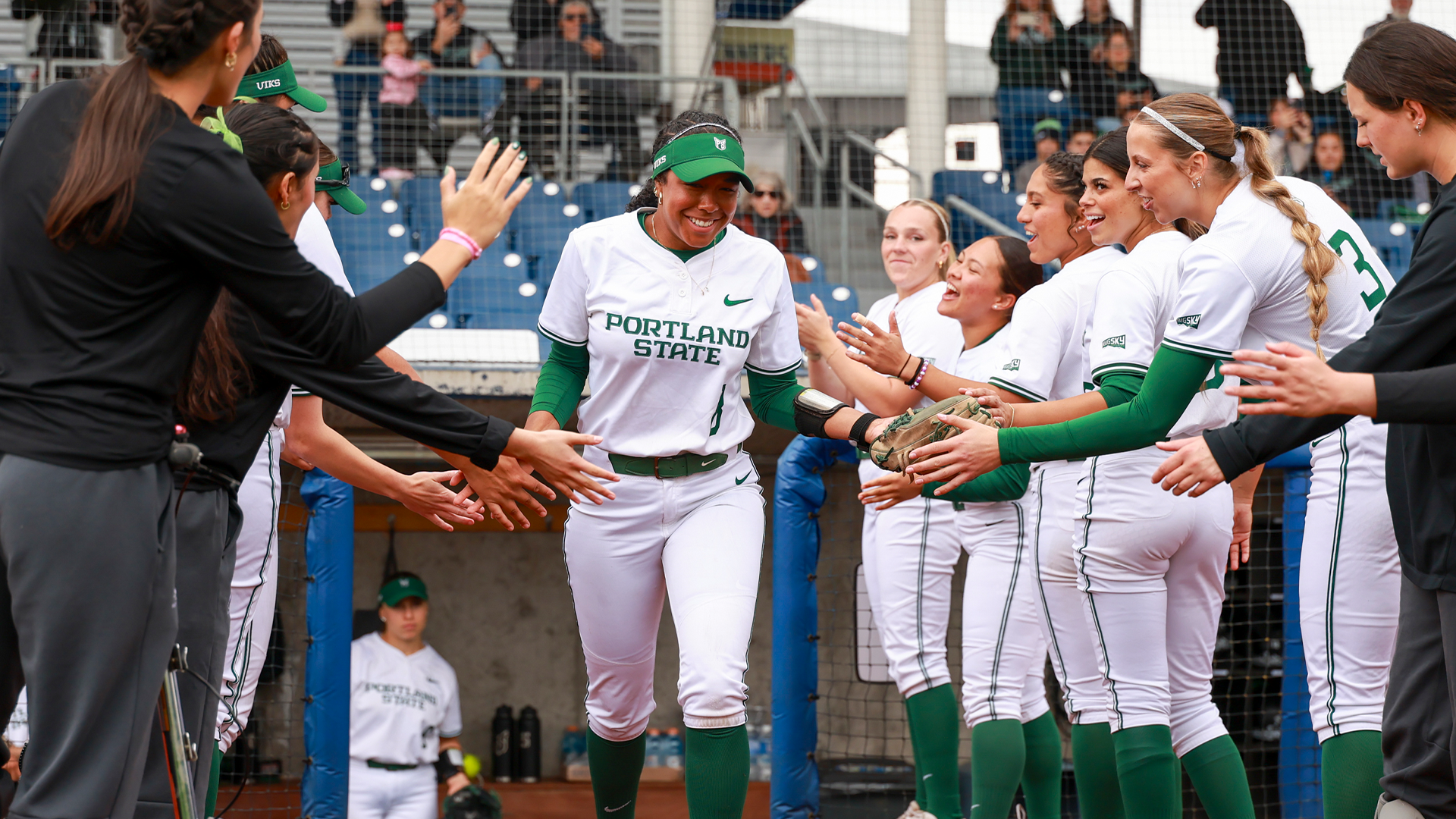 Grace Johnson during intros