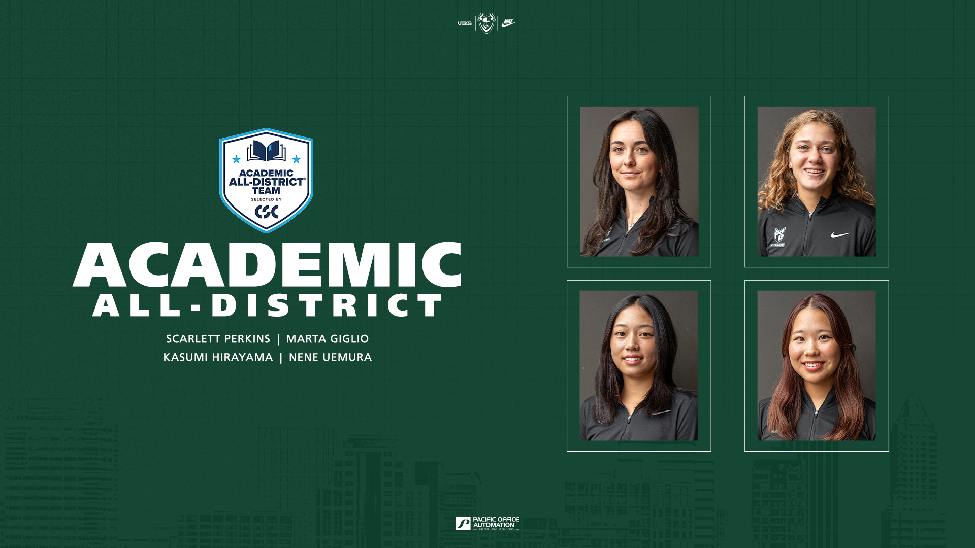 women's tennis CSC academic all-district