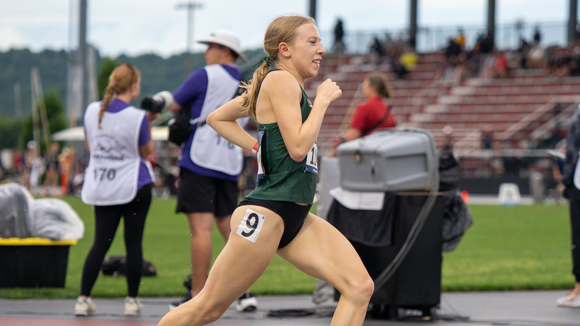 Portland State track & field runner Emma Stolte races in the 1,500 meters at the NCAA West First Round.