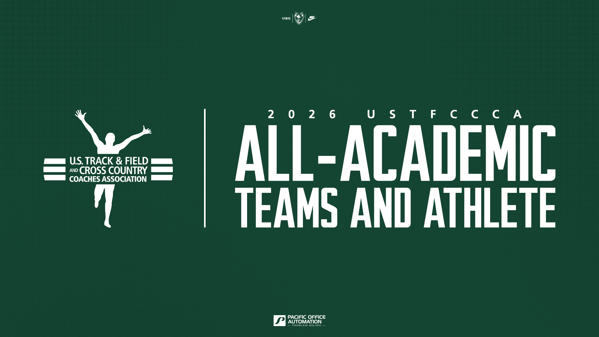 Graphic saying that the Portland State track & field program earned USTFCCCA All-Academic Team and Individual Honors