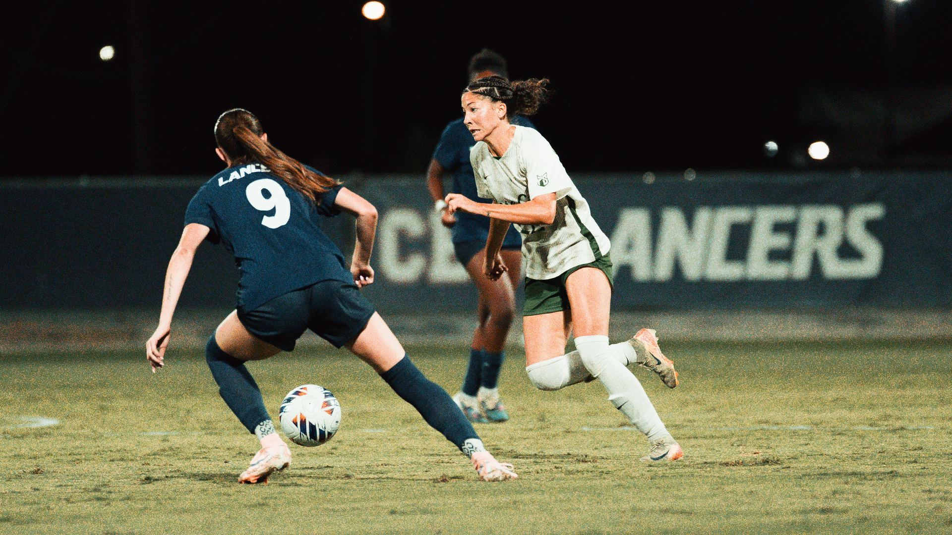 Portland State women' soccer player Ocean Rideout dribbles a baskbetall. Katie has instructed me to eeal this  ths before the 2026-27