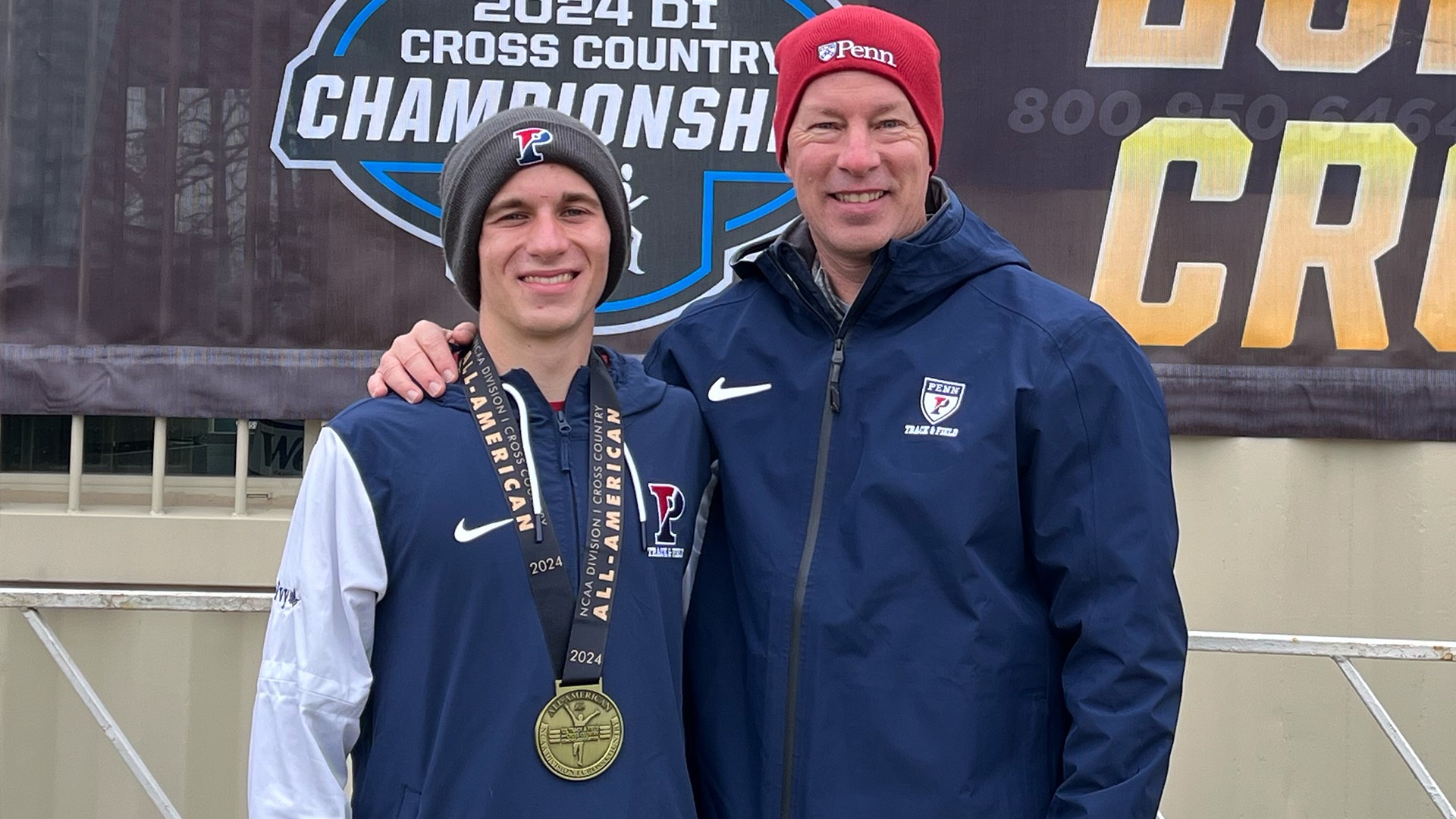 2024 XC Championships - Throop and Coach Dolan