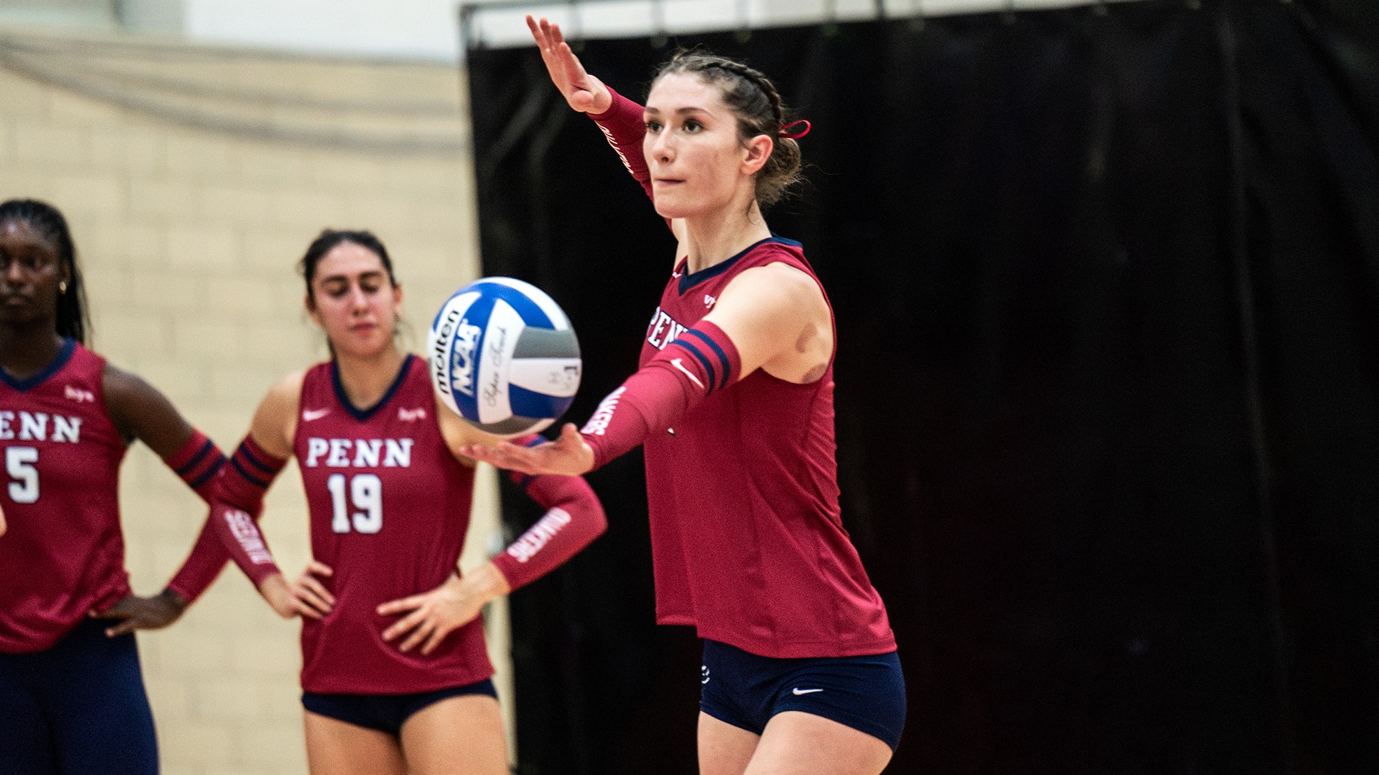 Jenna Garner serves against Princeton 10-24-2025