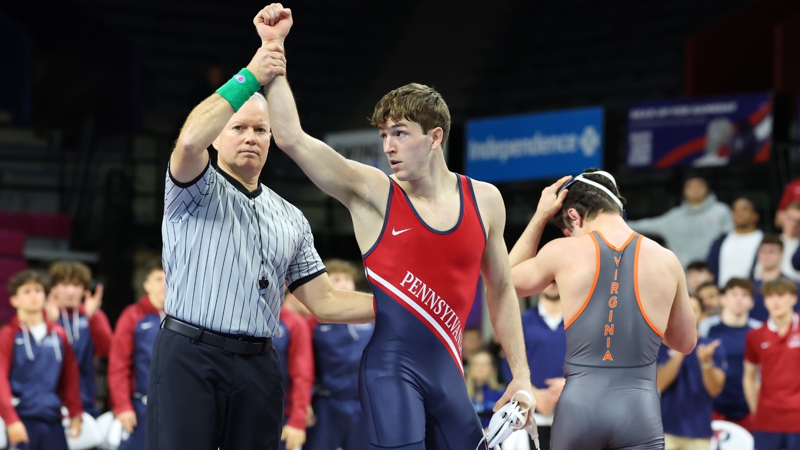 Evan Mougalian pin vs. UVA 12/22/25