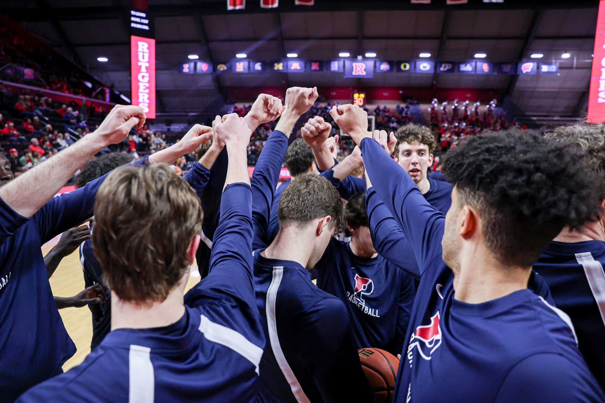 pregame huddle at Rutgers 12-20-2025