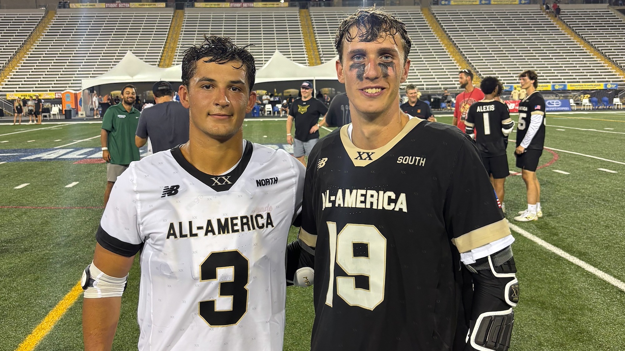 Quinn Ball (left), Jackson Maher (right) at 2025 UnderArmour All-American Game