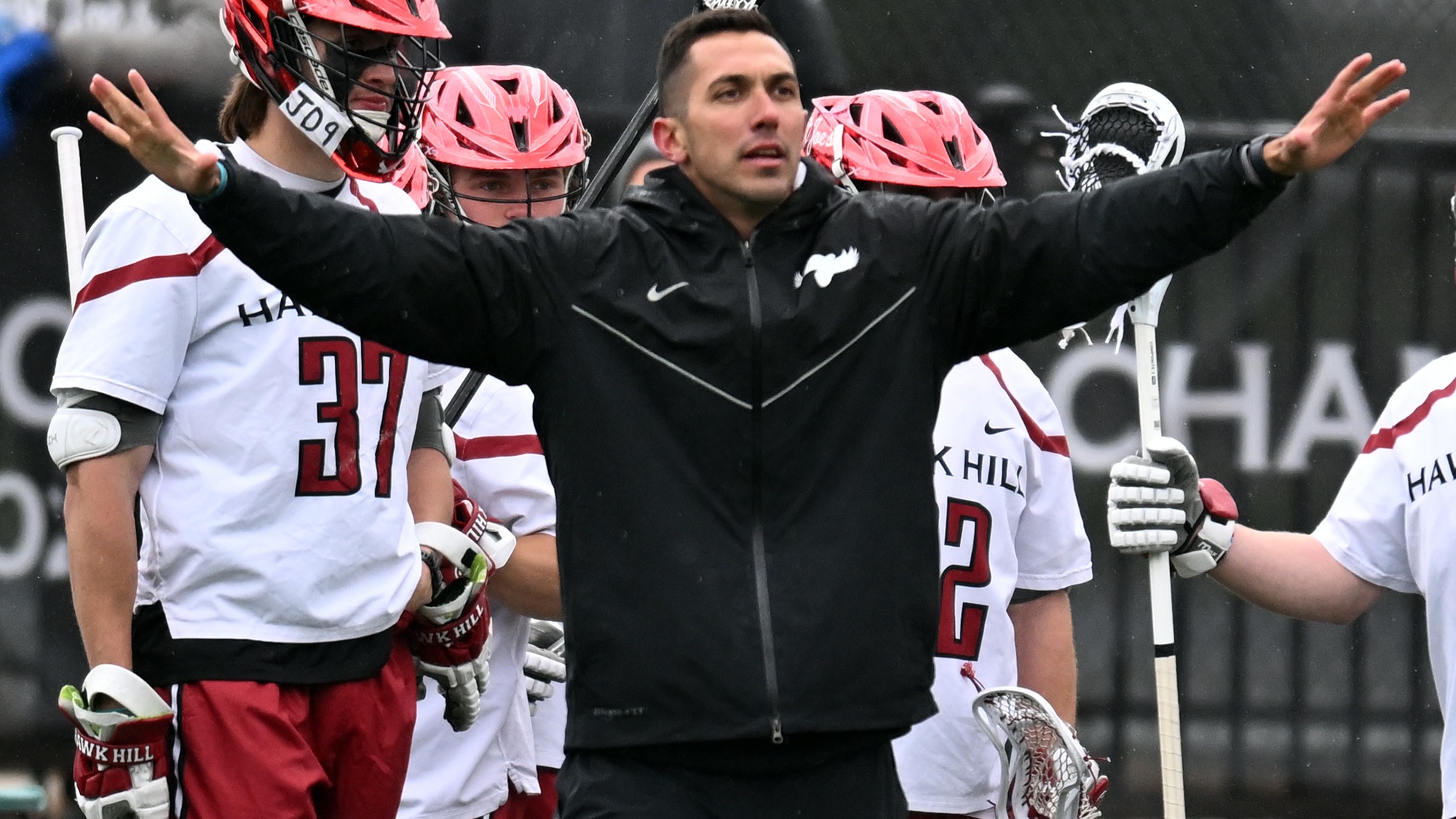 Mike Rastivo coaching at Saint Joseph's