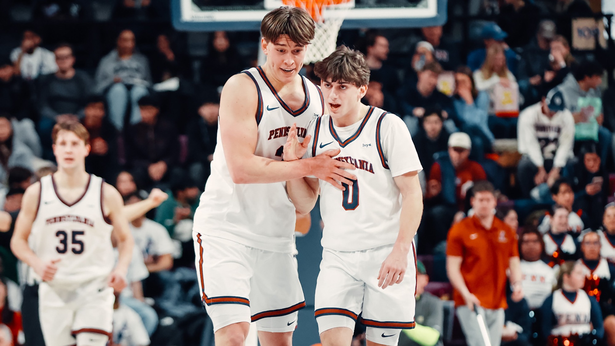 Augie Gerhart (25) AJ Levine (0) vs. Yale 01-24-2026