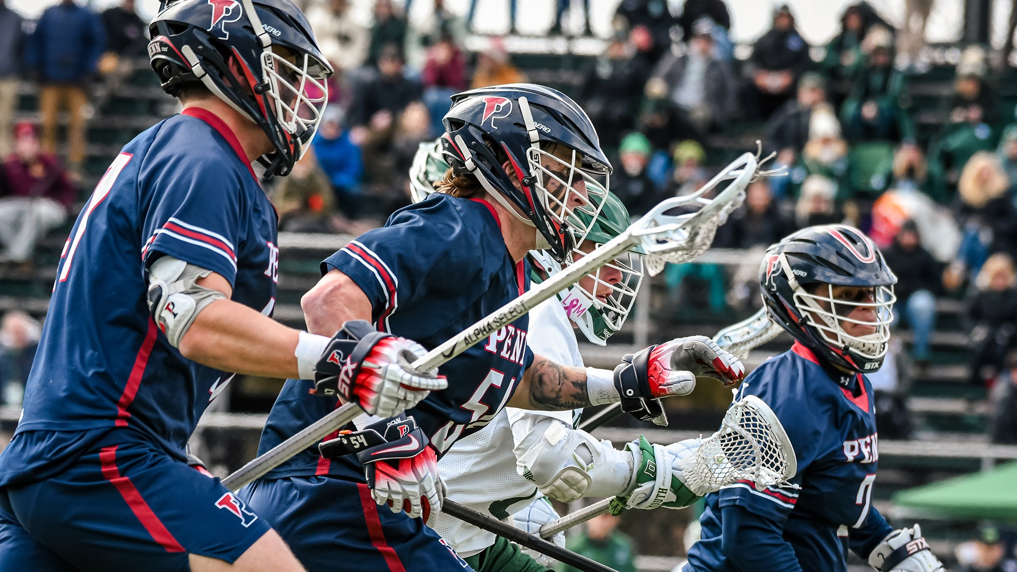 Anthony McMullan chases ground ball at Dartmouth 3-28-2026