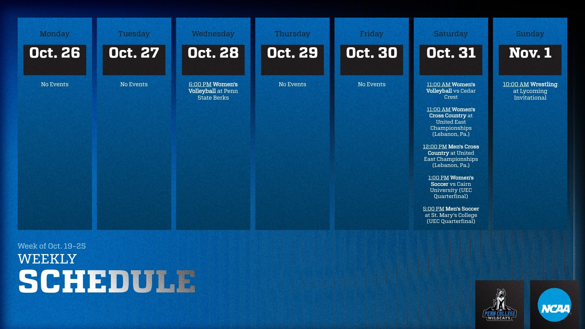 Weekly Schedule