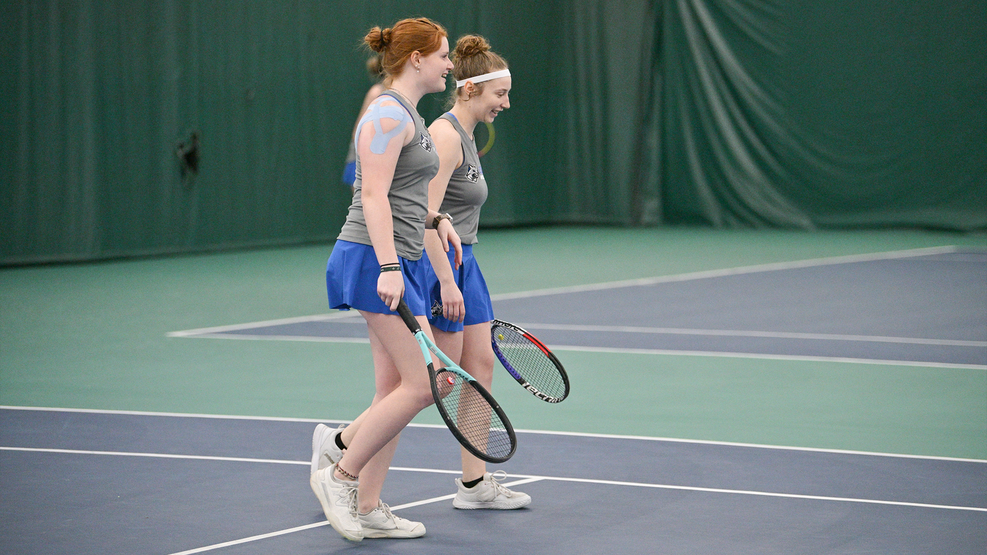 Penn College women's tennis player in action during a match against St. Mary's