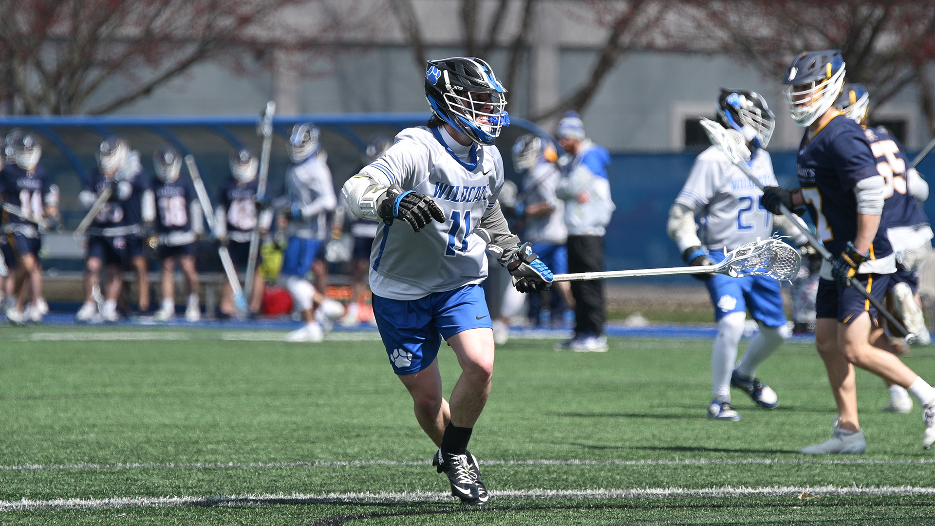 Penn College men's lacrosse player in action against St. Mary's (MD)
