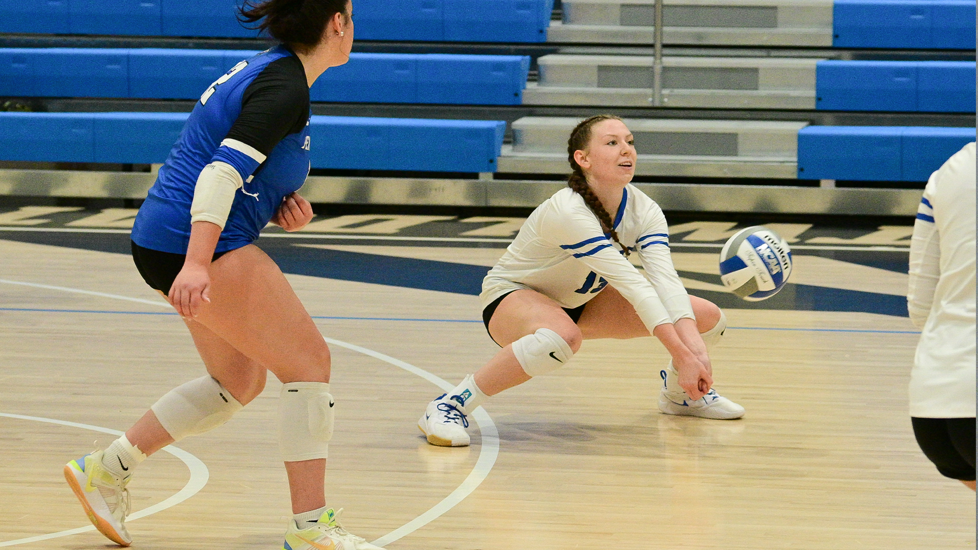 Penn College women's volleyball player during a match against Penn State Altoona