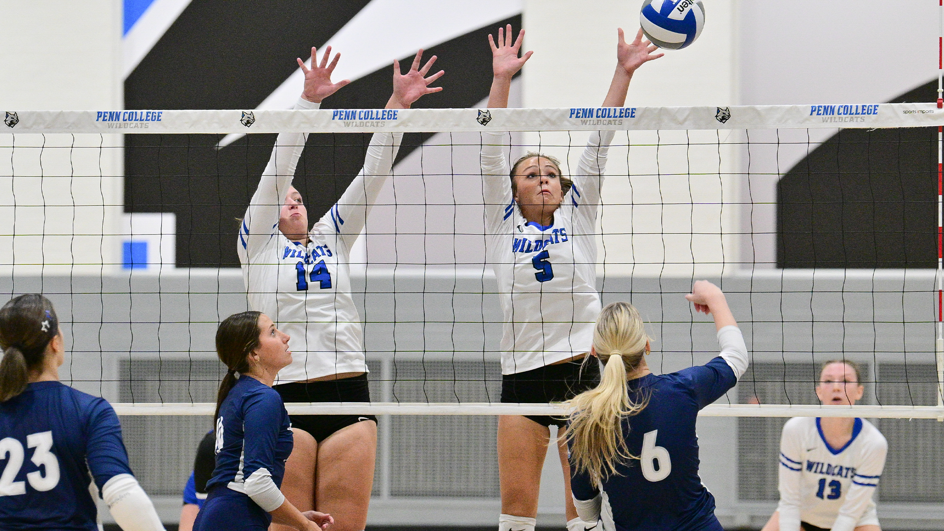 Penn College women's volleyball player during a match against Penn State Altoona