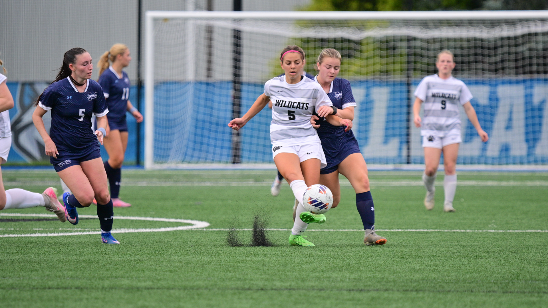 Penn College women's soccer players competing against Moravian