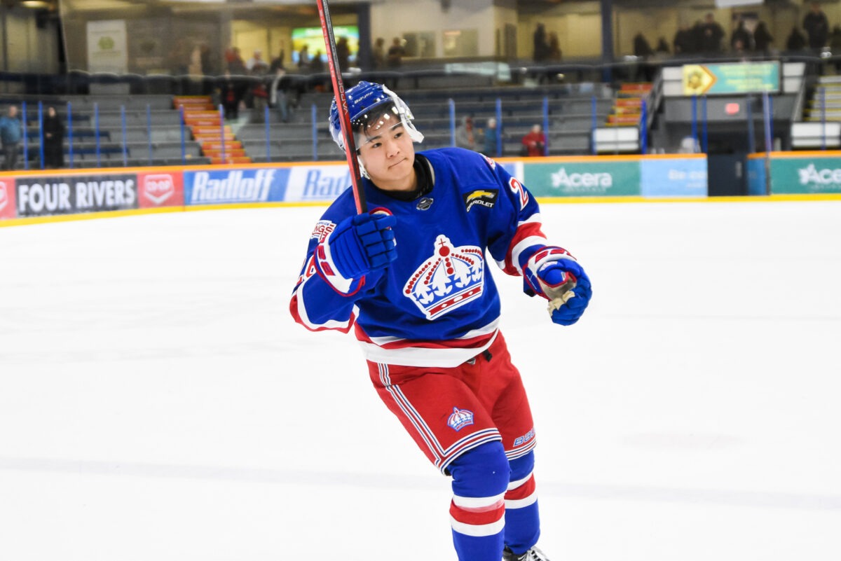 KAZUMO SASAKI SALUTES THE CROWD AFTER AN OVERTIME GAME WINNER ON FEBRUARY 7, 2025