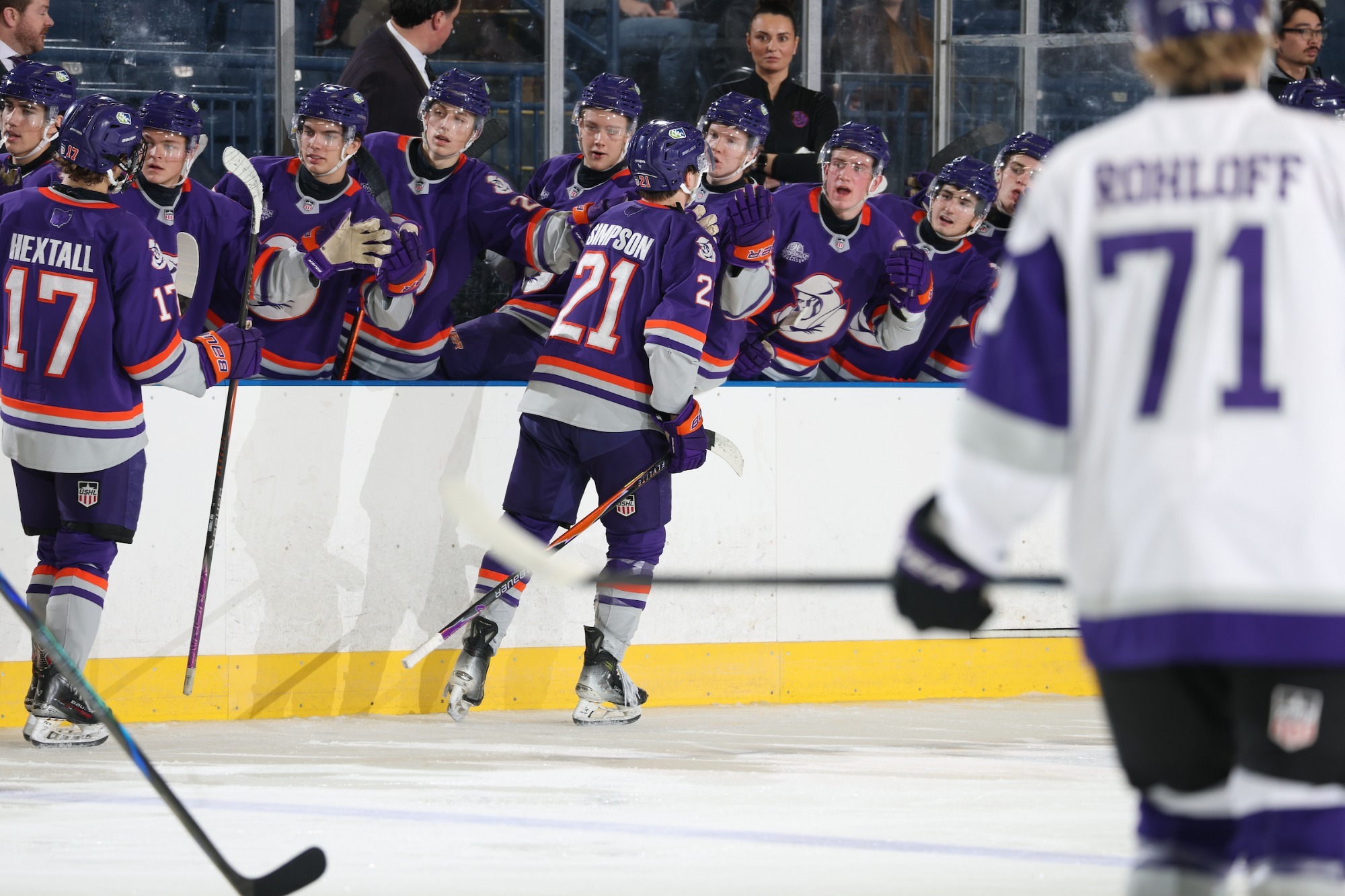 COOPER SIMPSON CELEBRATES HIS GOAL AGAINST THE TRI-CITY STORM ON NOVEMBER 29, 2025
