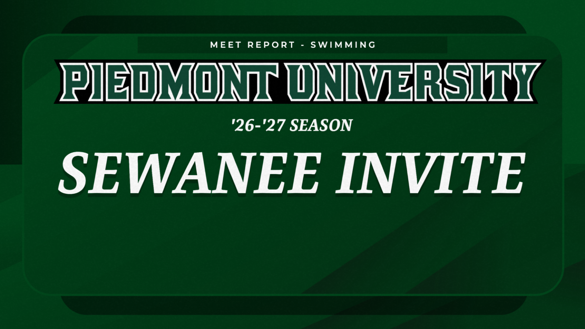 SWIM 2026-27 Meet Report Sewanee Invite