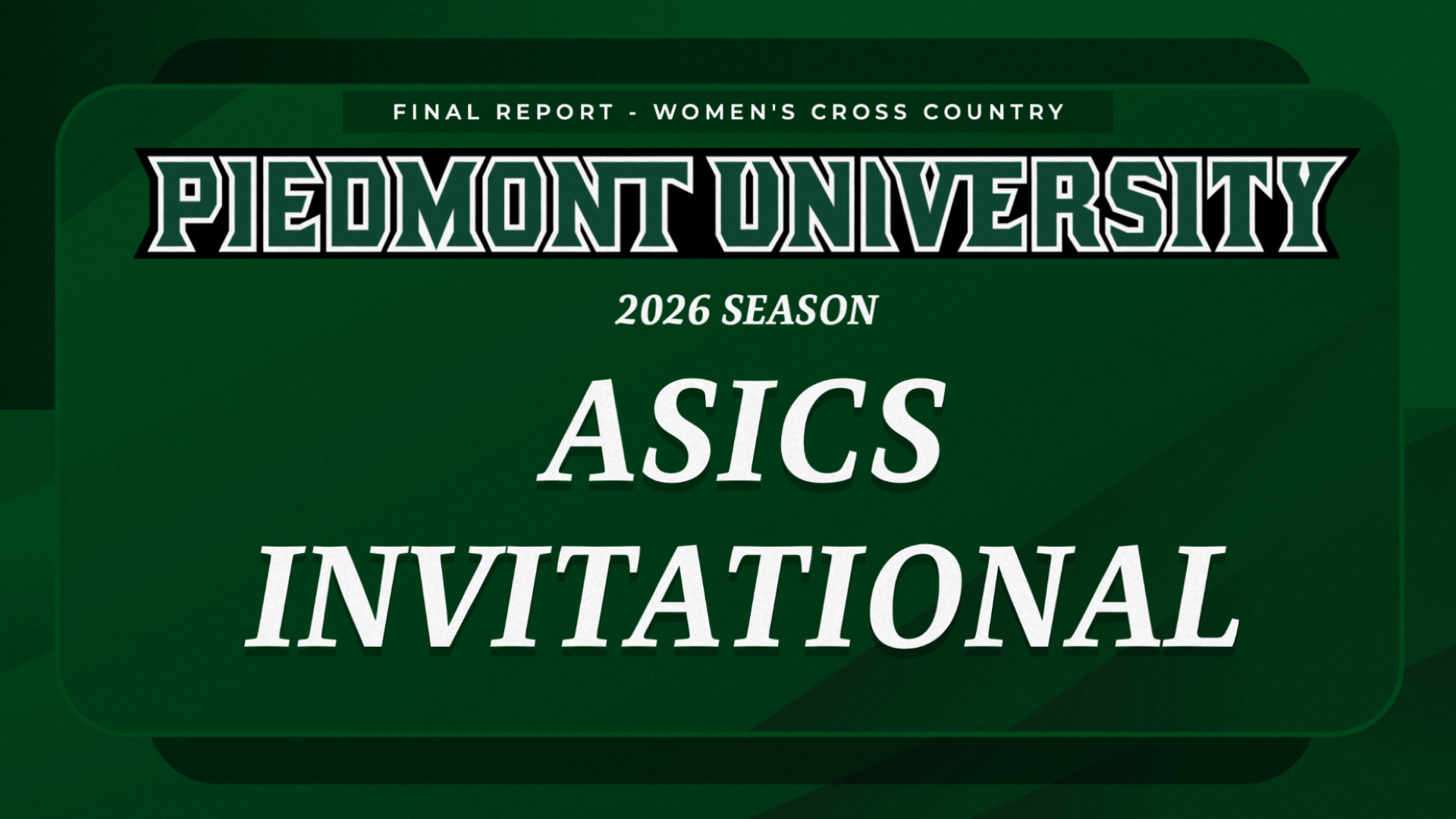 Women's XC Final Report
