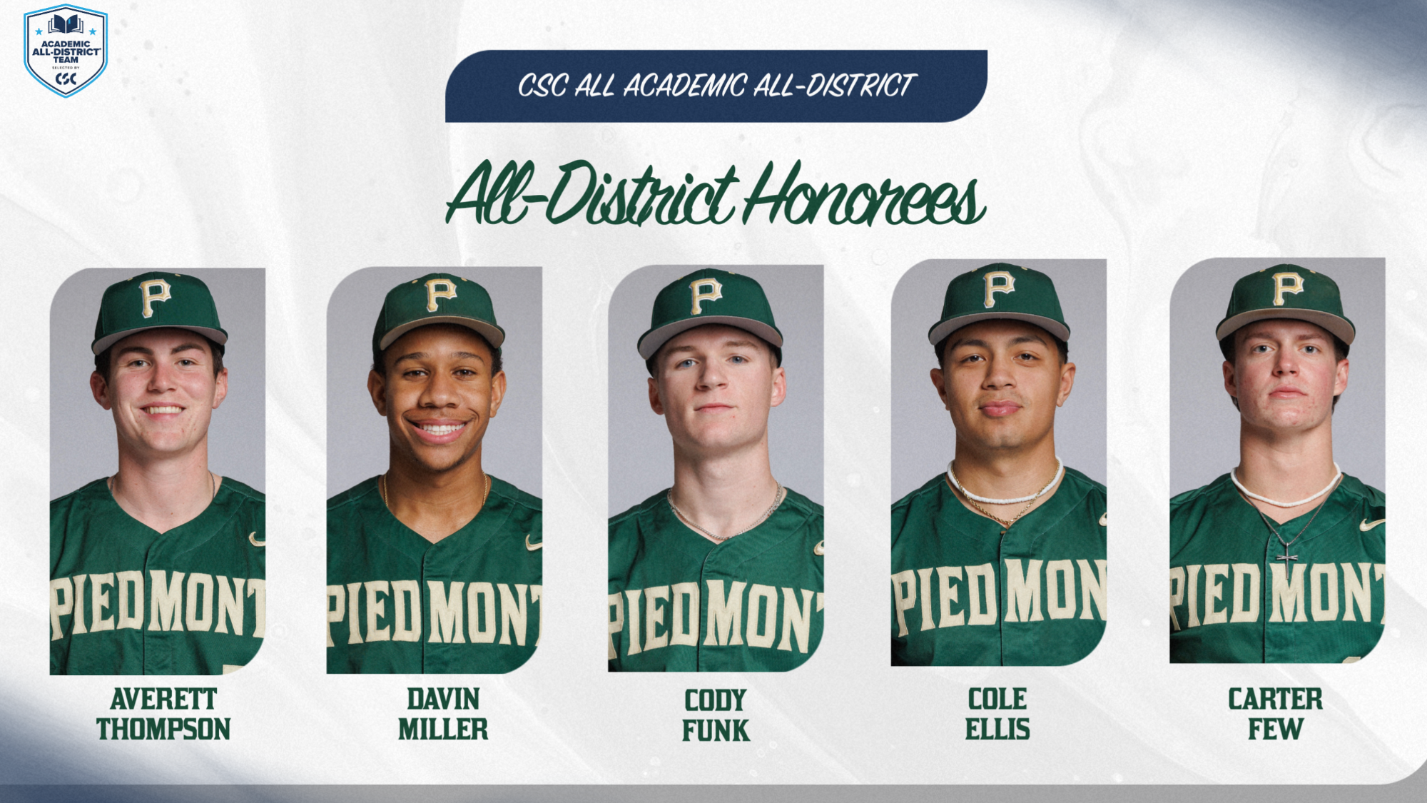 Baseball 2026 Academic All-District Honorees