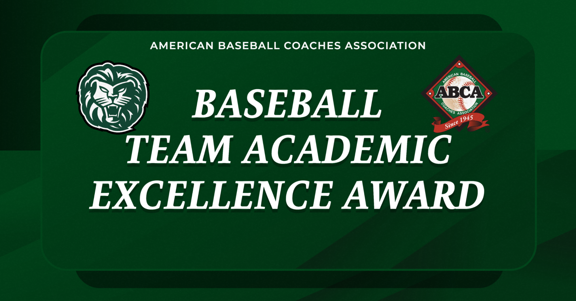 Emerald Baseball Team Academic Excellence Award