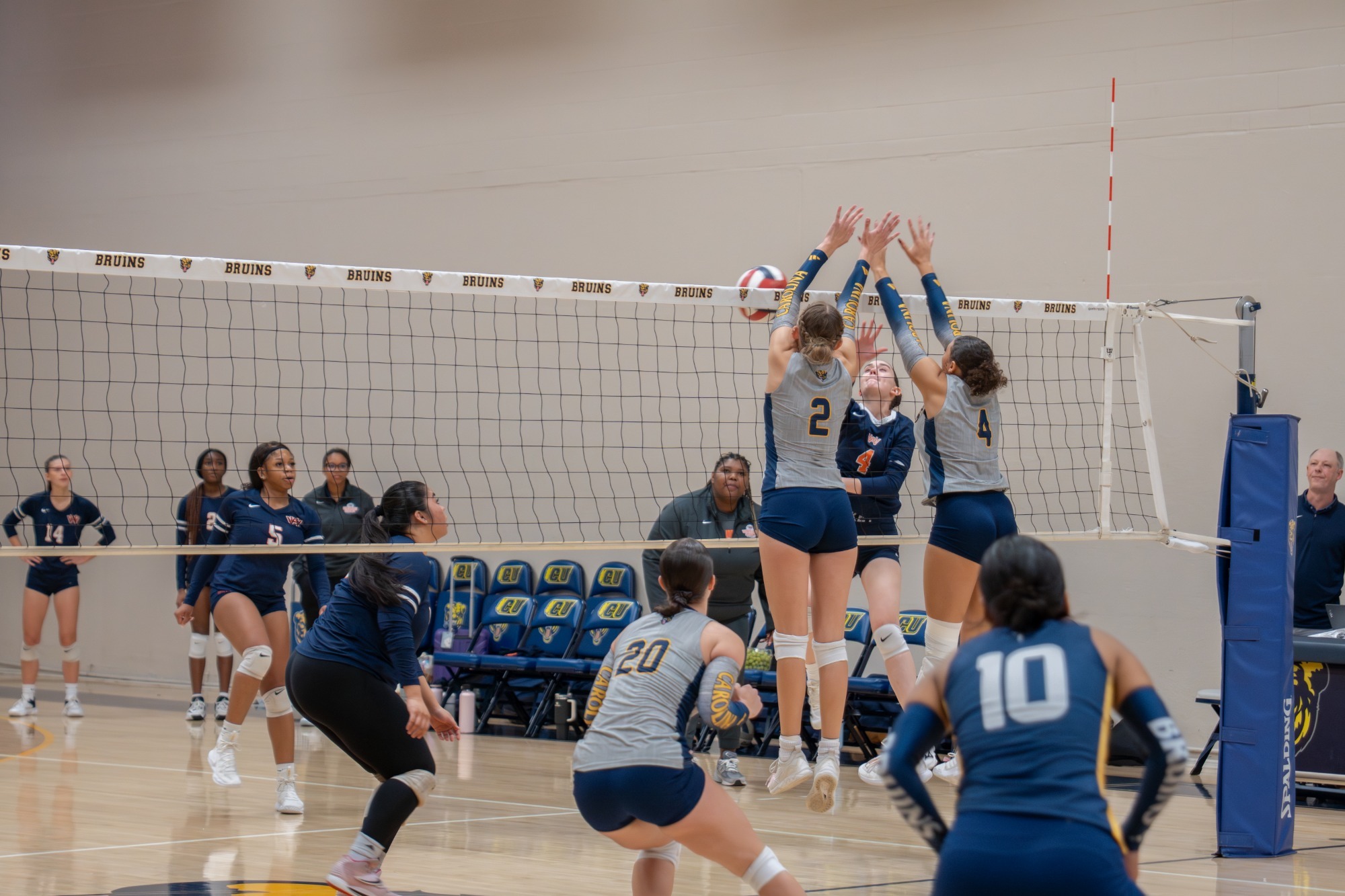 VB going up for a block