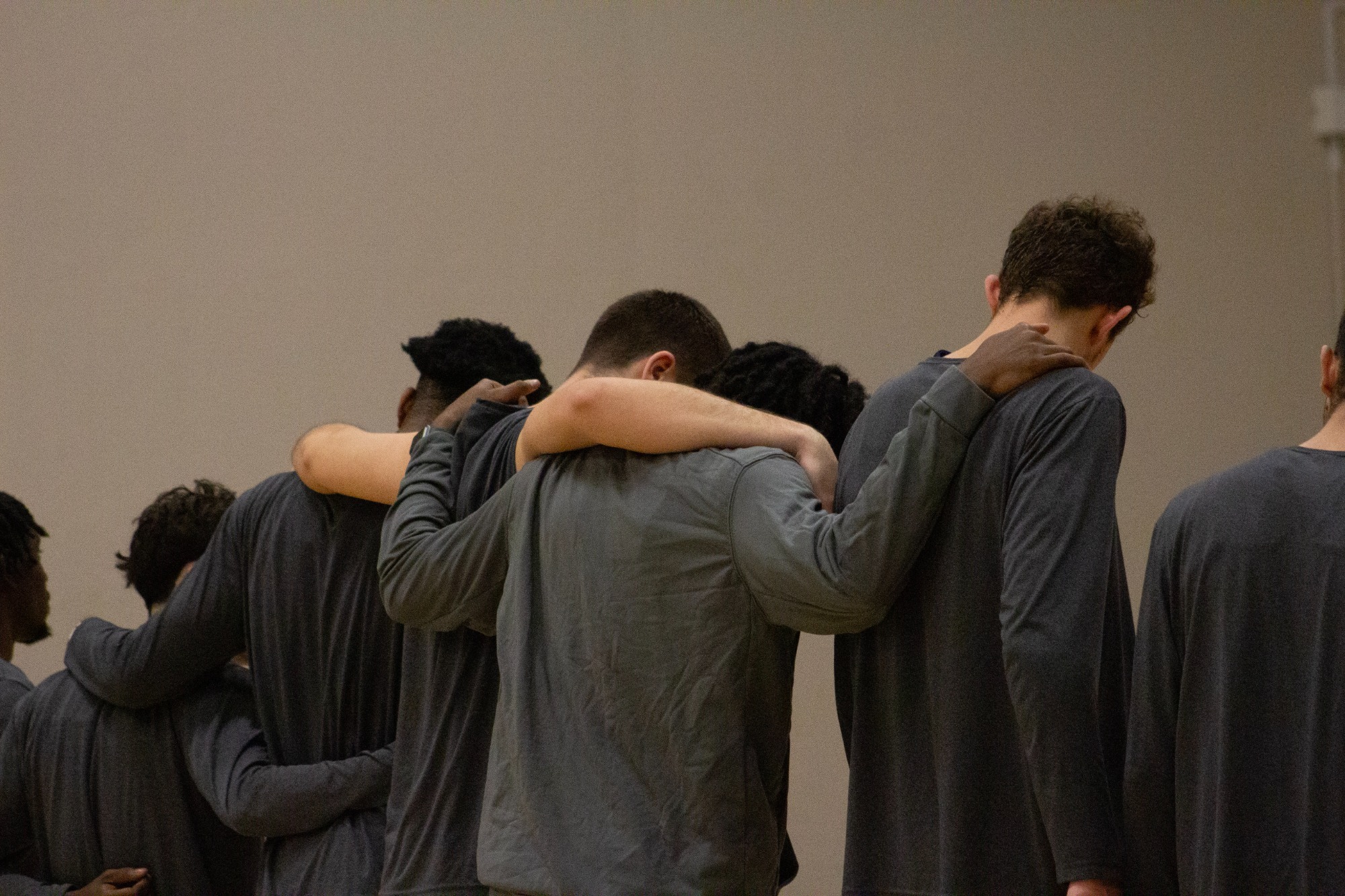 Pregame during National anthem