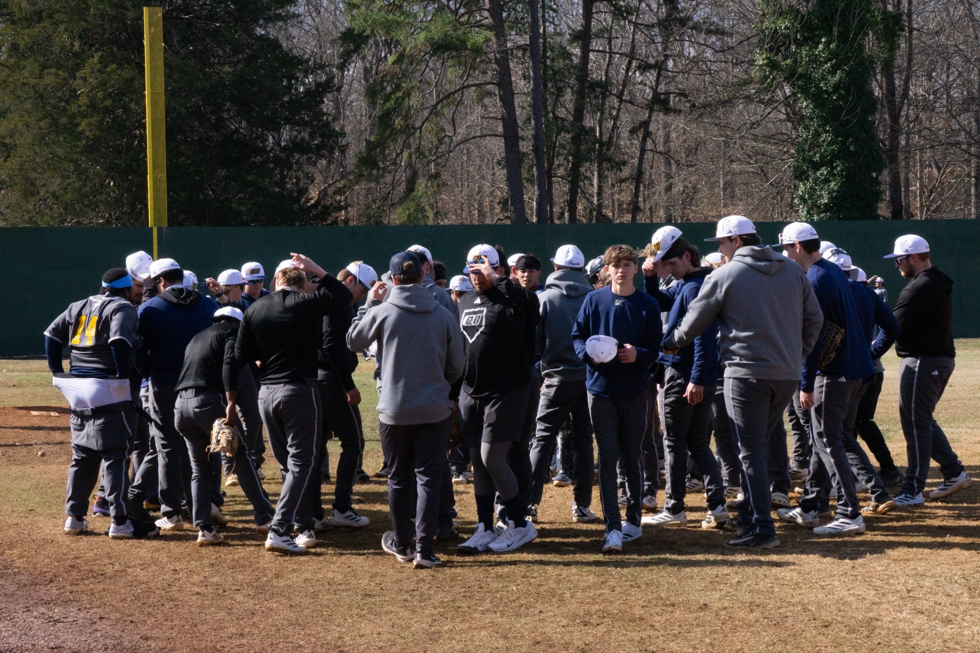 Baseball team after game