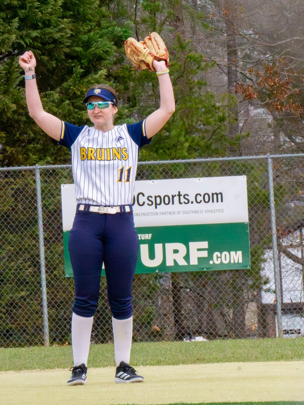Jocelyn Demoss celebrating an out