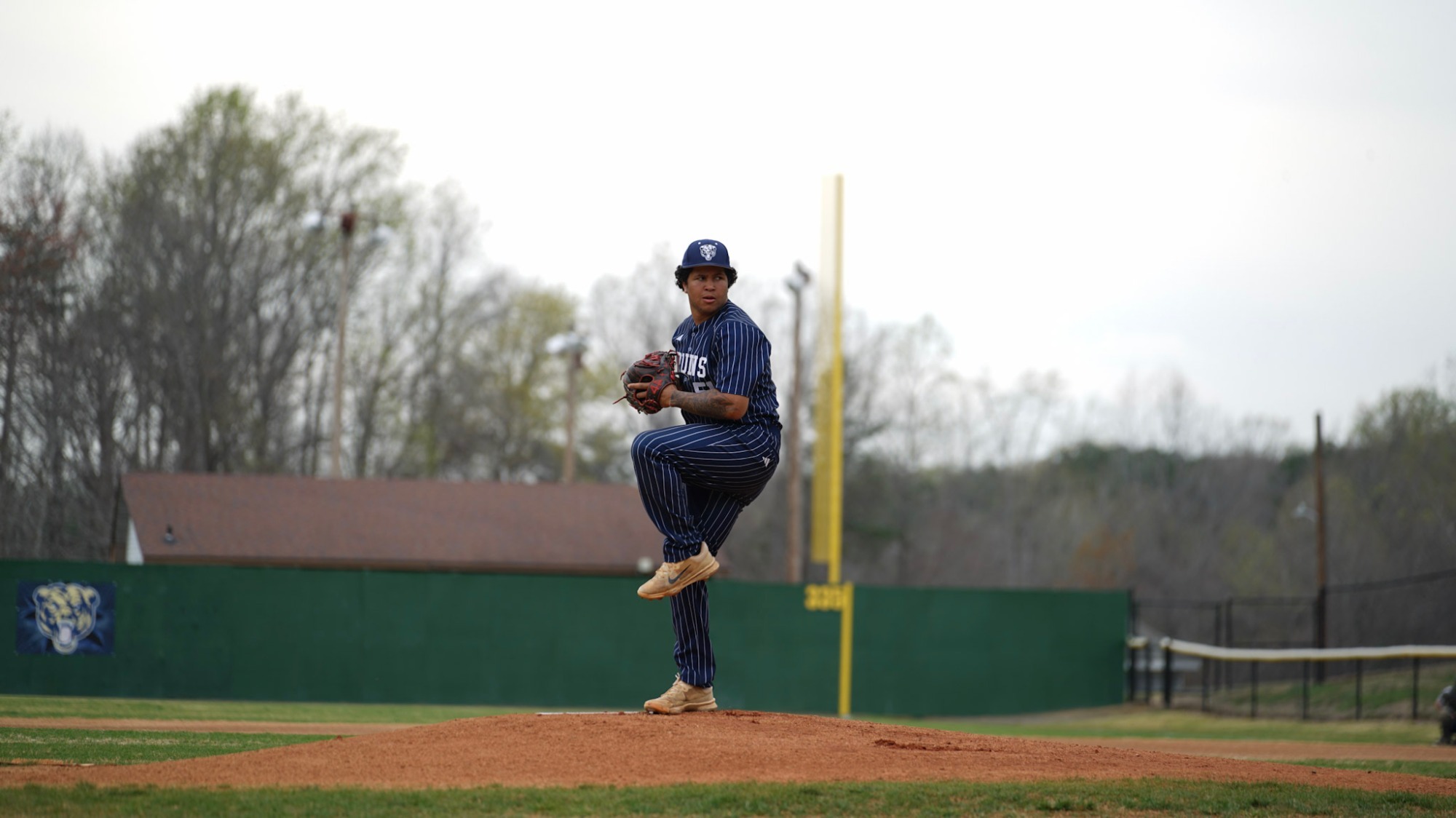 Jasean Brown on the mound pitching