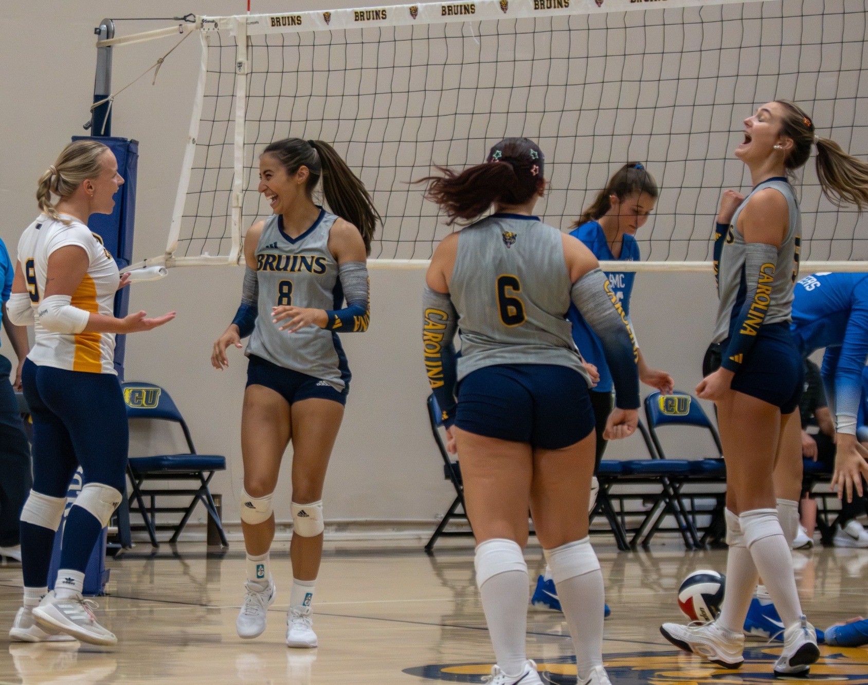Celebration after getting a point