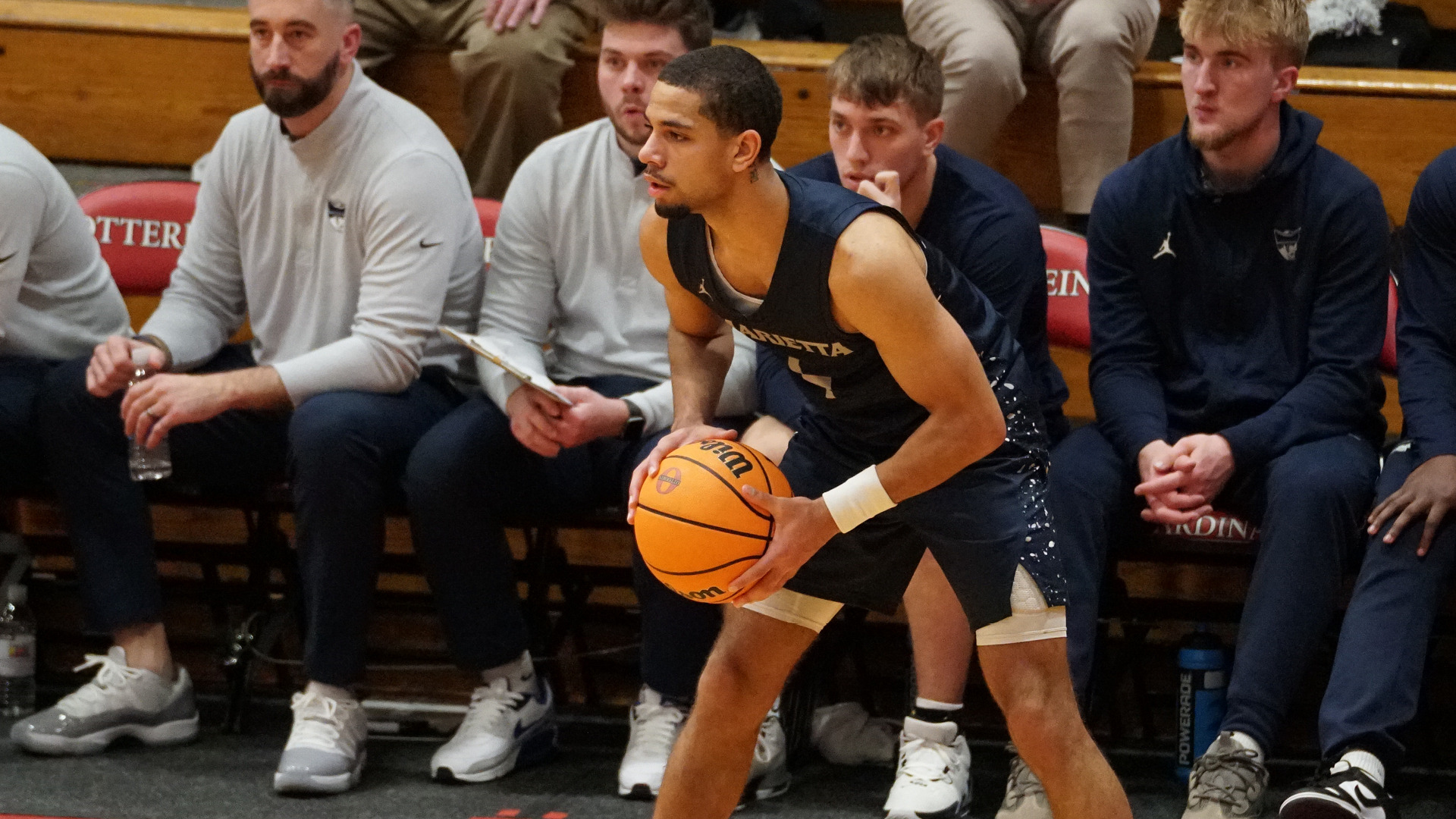 Men's Basketball advances to the OAC Tournament semifinals with 7367